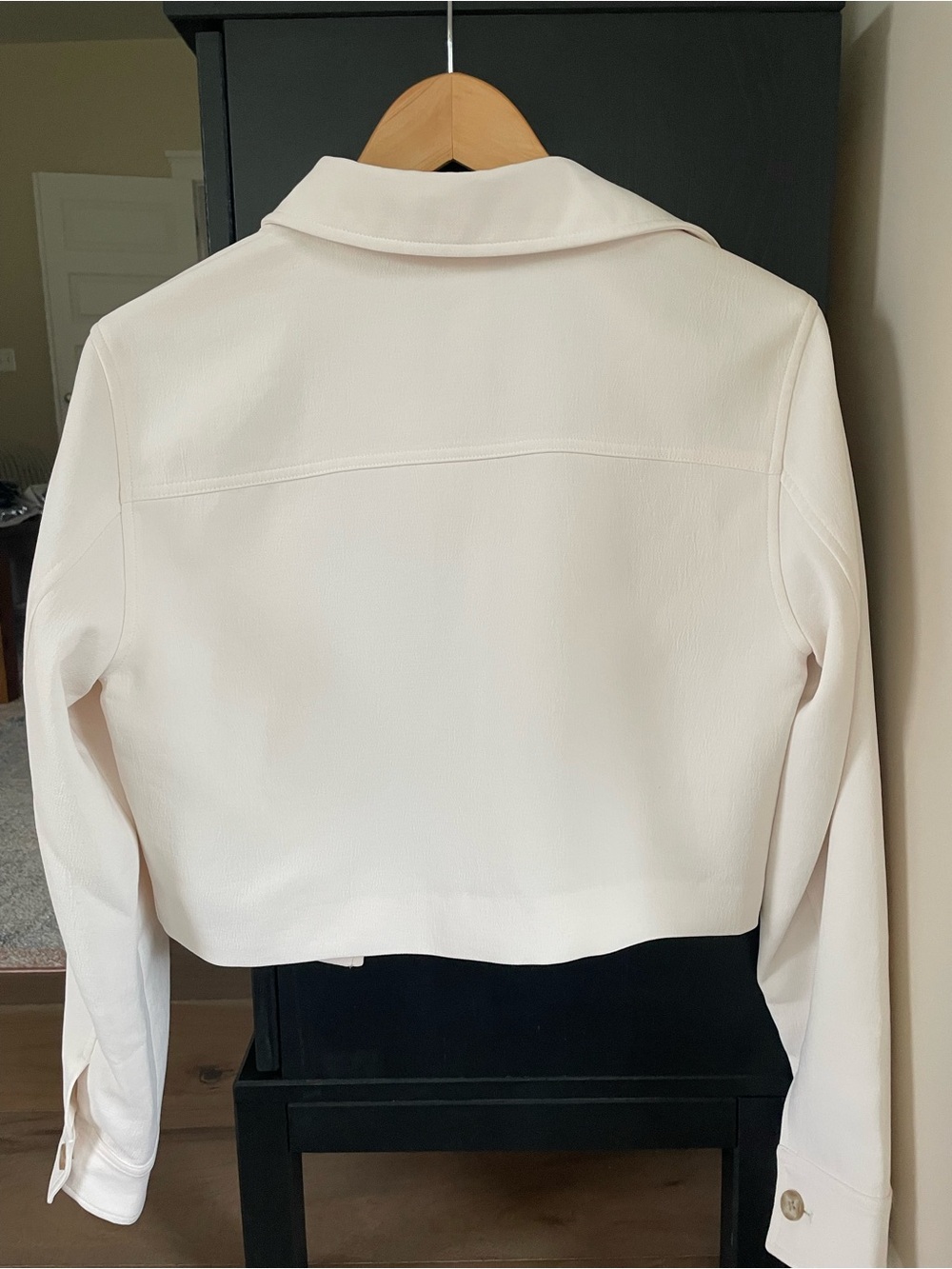 New! Aritzia Wilfred Little Cropped Jacket - Crepette™, light birch, size small - Picture 4 of 8